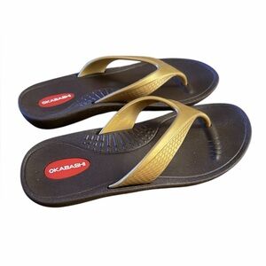 Okabashi•Brown Gold Orthopedic Flip Flops